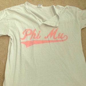 Phi Mu baseball tee